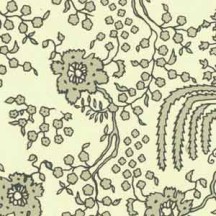 Grayish Brown Flowering Tendrils Print Italian Paper ~ Carta Varese Italy